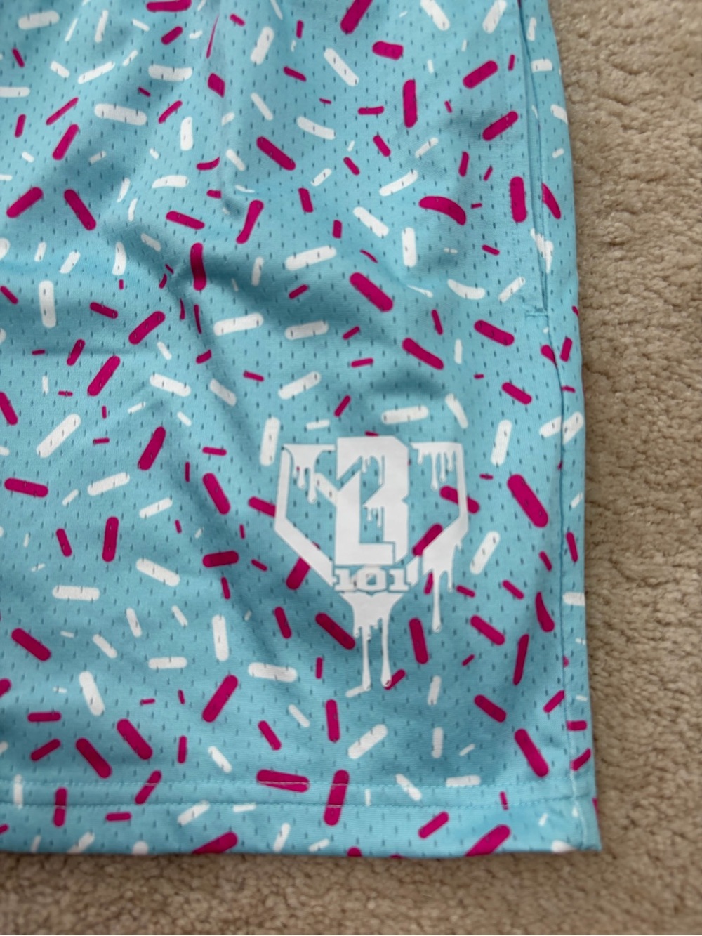 Baseball Lifestyle 101 Adult Size Medium Ice Cream Sprinkles Athletic Shorts - Picture 7 of 10